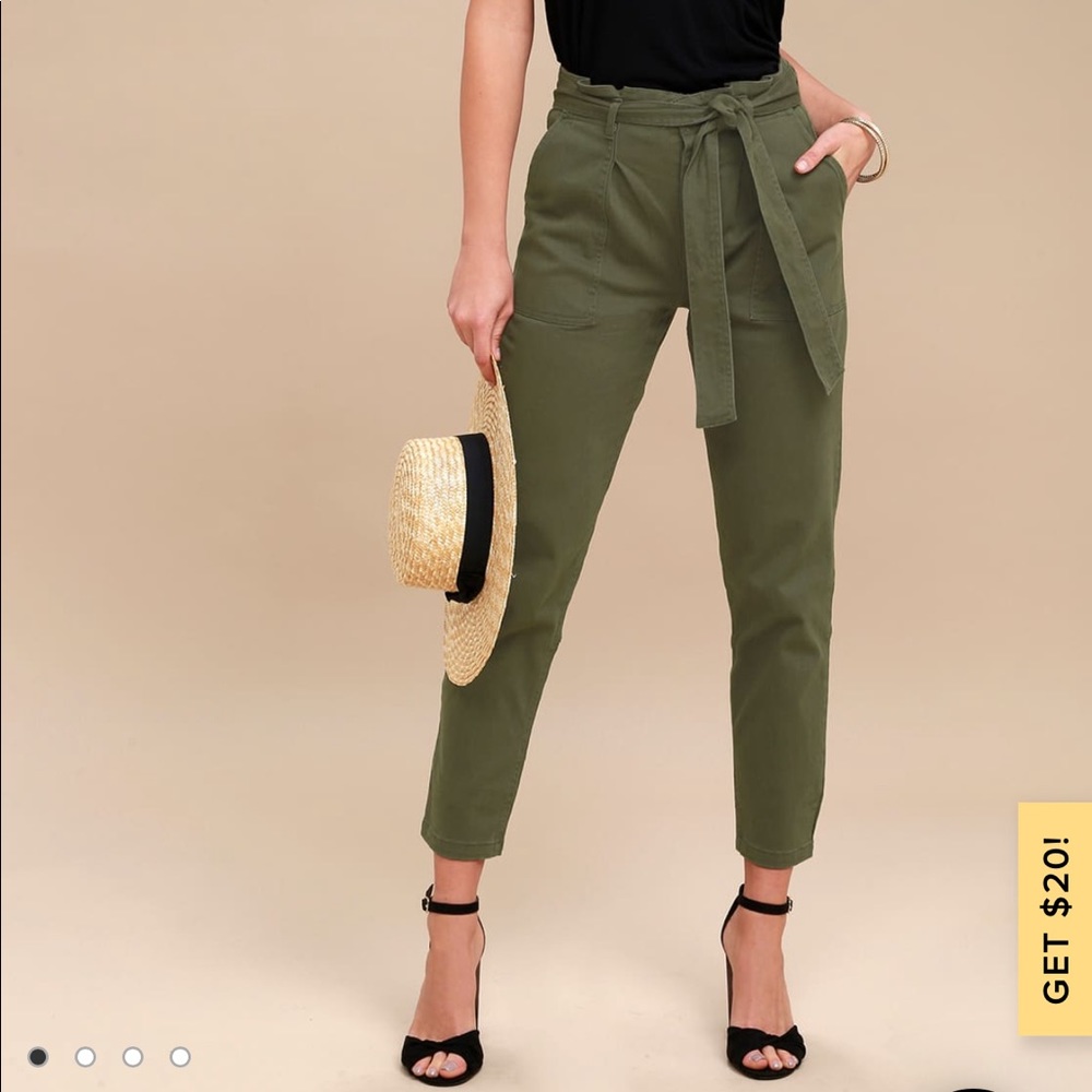 Lulus Tie-Waist Cropped Pants
